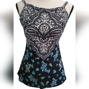 Beach House Sz 6 Swim Tankini Top Paisley Floral Boho Swimwear